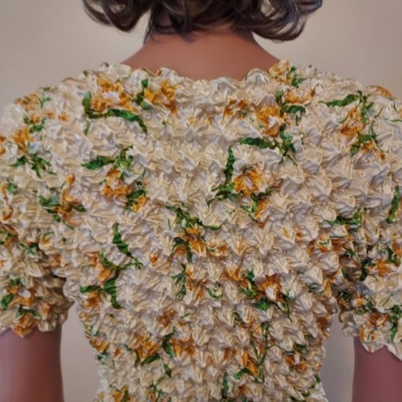 F • C 2 PC CREAM SWEATER MULTI FLORAL TOP CARIDGAN SET NWT - Picture 7 of 7